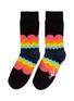 Main View - Click To Enlarge - HAPPY SOCKS - Rainbow cloud socks