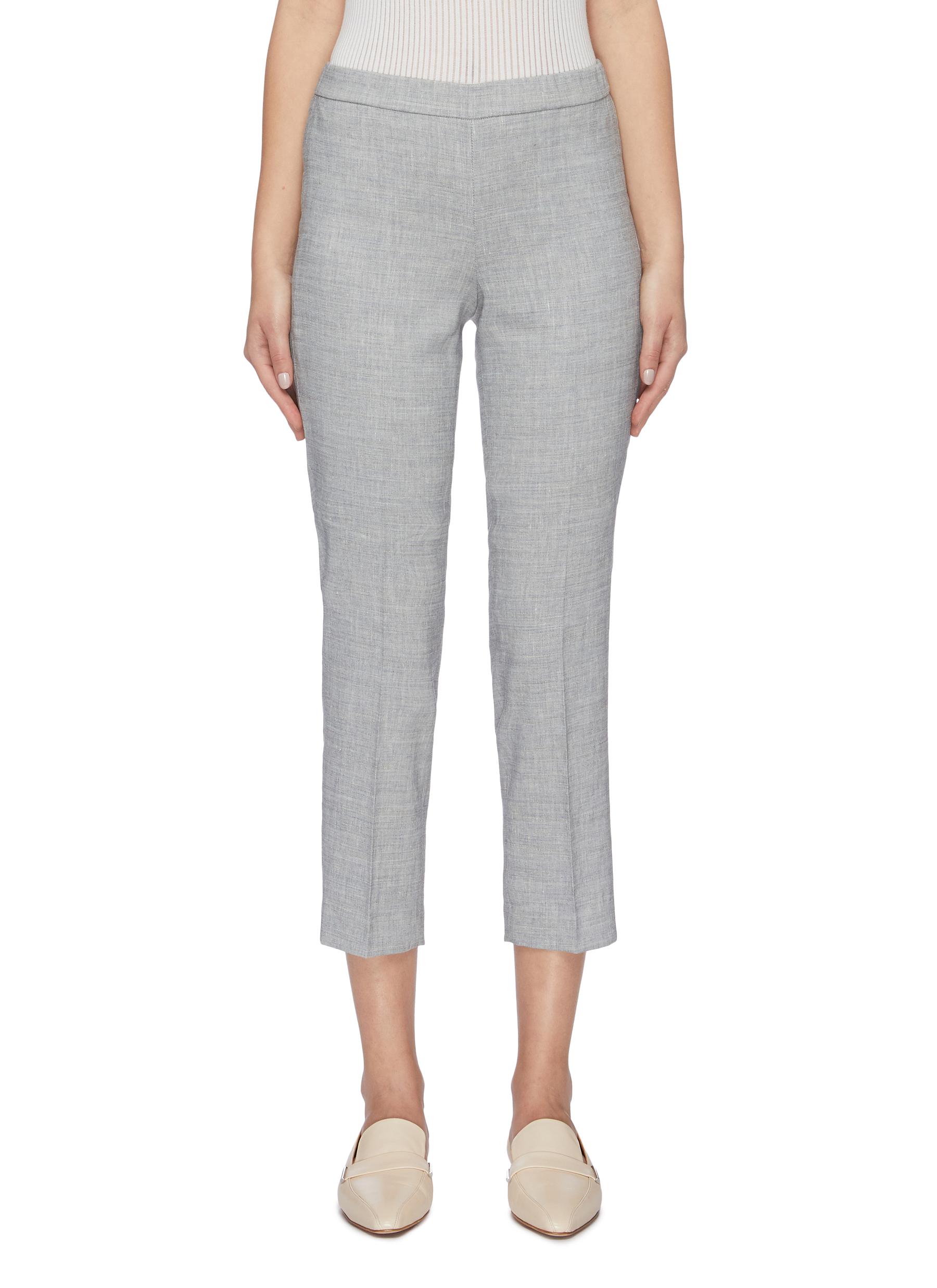 Basic Pull On linen blend pants by Theory