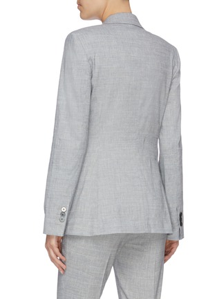 Back View - Click To Enlarge - THEORY - 'Staple' notched lapel linen blend blazer