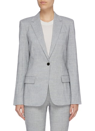 Main View - Click To Enlarge - THEORY - 'Staple' notched lapel linen blend blazer