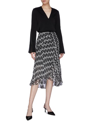 Figure View - Click To Enlarge - DIANE VON FURSTENBERG - Abstract pattern print skirt