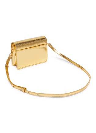 Detail View - Click To Enlarge - JW ANDERSON - 'Logo' plate mini leather crossbody bag