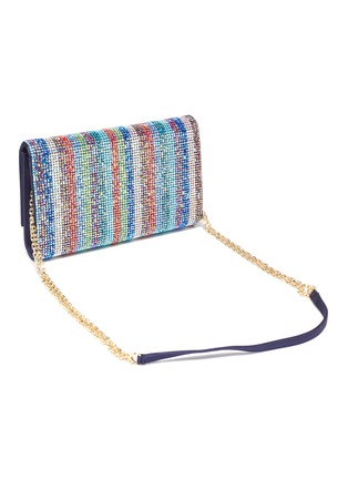 Detail View - Click To Enlarge - JUDITH LEIBER - 'Candy Stripe Fizzoni' crystal pavé clutch
