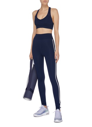 Figure View - Click To Enlarge - THE UPSIDE - 'Dance' stripe outseam leggings