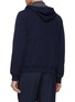 Back View - Click To Enlarge - BRUNELLO CUCINELLI - Contrast lining zip hoodie