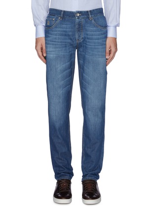 Main View - Click To Enlarge - BRUNELLO CUCINELLI - Washed straight leg jeans