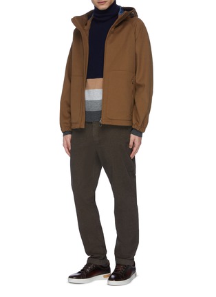Figure View - Click To Enlarge - BRUNELLO CUCINELLI - Stripe turtleneck sweater