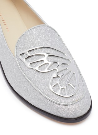 Detail View - Click To Enlarge - SOPHIA WEBSTER - 'Butterfly' wing appliqué glitter loafers