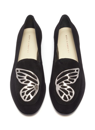 Detail View - Click To Enlarge - SOPHIA WEBSTER - 'Butterfly' wing appliqué suede loafers