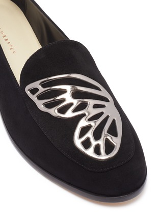 Detail View - Click To Enlarge - SOPHIA WEBSTER - 'Butterfly' wing appliqué suede loafers