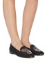 Figure View - Click To Enlarge - SOPHIA WEBSTER - 'Butterfly' wing appliqué suede loafers