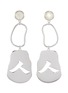 Main View - Click To Enlarge - MING YU WANG - 'Human Pearl' sculptural link drop earrings