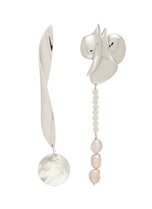 Main View - Click To Enlarge - MING YU WANG - 'Majorelle' Mother-Of-Pearl drop earrings