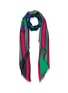 Main View - Click To Enlarge - FRANCO FERRARI - 'Twill' colourblock woven stripe silk scarf