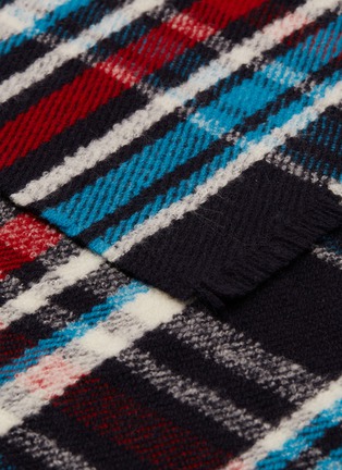 Detail View - Click To Enlarge - FRANCO FERRARI - 'Chalandri' check wool blend knit scarf