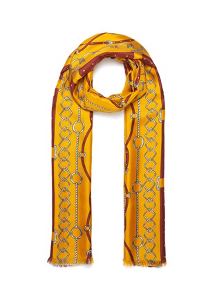 Main View - Click To Enlarge - FRANCO FERRARI - 'Twill Doppiato Unito' rope chain print wool-silk scarf