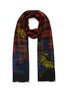 Main View - Click To Enlarge - FRANCO FERRARI - 'Risiko' animal print tartan plaid scarf