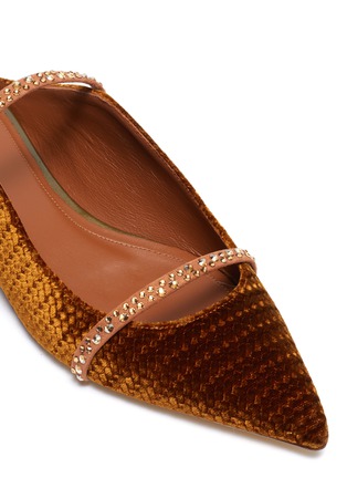 Detail View - Click To Enlarge - MALONE SOULIERS - 'Maureen' strass strappy leather flats