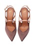 Detail View - Click To Enlarge - MALONE SOULIERS - 'Zadie' strappy satin pumps