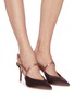 Figure View - Click To Enlarge - MALONE SOULIERS - 'Zadie' strappy satin pumps