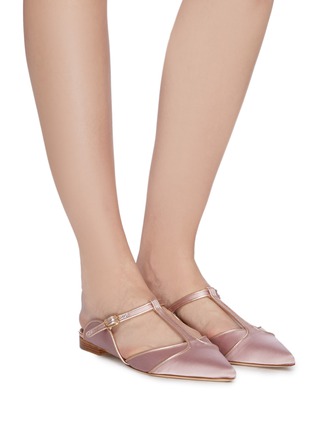Figure View - Click To Enlarge - MALONE SOULIERS - 'Imogen' strappy satin flats