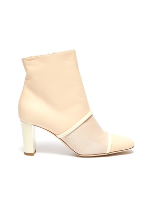 Main View - Click To Enlarge - MALONE SOULIERS - 'Dakota' strappy suede panel leather ankle boots
