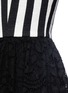 Detail View - Click To Enlarge - - - Lace ruffle skirt stripe crepe dress