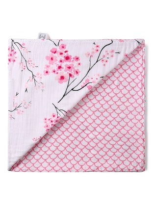 Main View - Click To Enlarge - MALABAR BABY - Organic reversible snug blanket – Cherry Blossom