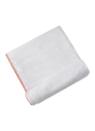 Main View - Click To Enlarge - MALABAR BABY - Bamboo pom pom swaddle – Peach