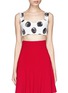 Main View - Click To Enlarge - - - Paint effect polka dot print cropped top