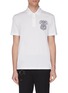Main View - Click To Enlarge - VERSACE - Medusa embroidered polo shirt