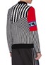 Back View - Click To Enlarge - VERSACE - Logo colourblock stripe intarsia sweater