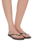 Figure View - Click To Enlarge - TKEES - 'Solids' leather flip flops