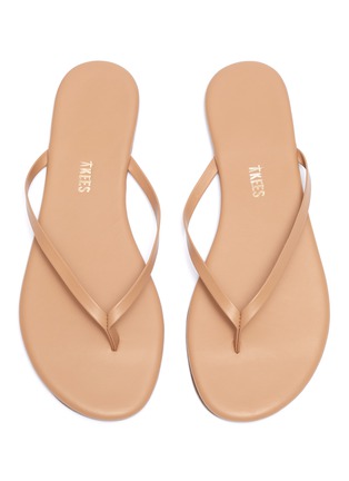 Detail View - Click To Enlarge - TKEES - 'Foundations' leather flip flops
