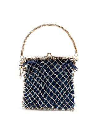 Main View - Click To Enlarge - ROSANTICA - 'Flaubert' glass crystal caged top handle pouch