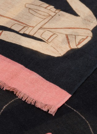 Detail View - Click To Enlarge - CJW - 'Everything 10' print wool scarf