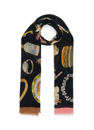 Main View - Click To Enlarge - CJW - 'Everything 10' print wool scarf