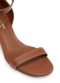 Detail View - Click To Enlarge - BURBERRY - Metal heel insert ankle strap leather sandals