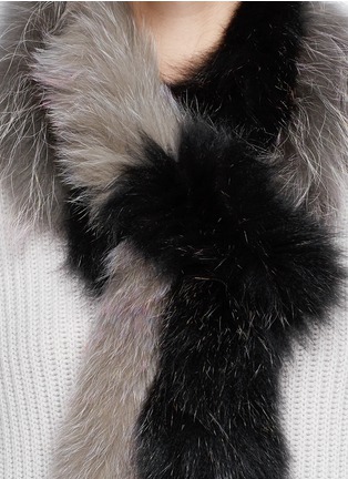 Detail View - Click To Enlarge - HOCKLEY - 'Kiwi Long Boa' fox and raccoon scarf