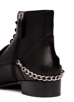 Detail View - Click To Enlarge - TABITHA SIMMONS - 'Bryon' strap and chain leather boots