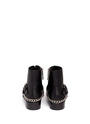 Back View - Click To Enlarge - TABITHA SIMMONS - 'Bryon' strap and chain leather boots