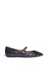 Main View - Click To Enlarge - TABITHA SIMMONS - 'Hermione' iridescent glitter Mary Jane flats