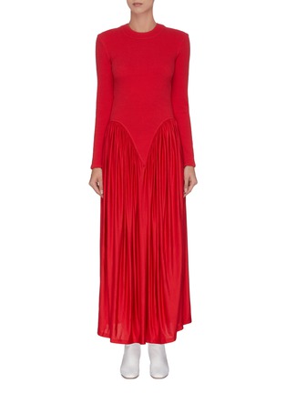 Main View - Click To Enlarge - SAMUEL GUÌ YANG - Pleated panel dress