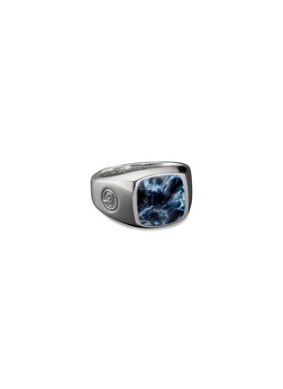Main View - Click To Enlarge - DAVID YURMAN - 'Exotic Stone' PIETERSITE silver signet ring
