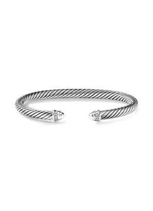 Detail View - Click To Enlarge - DAVID YURMAN - ‘Cable Classics’ sterling silver diamond cuff