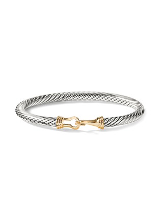 Detail View - Click To Enlarge - DAVID YURMAN - ‘Cable Classic Buckle’ 18k gold sterling silver bangle