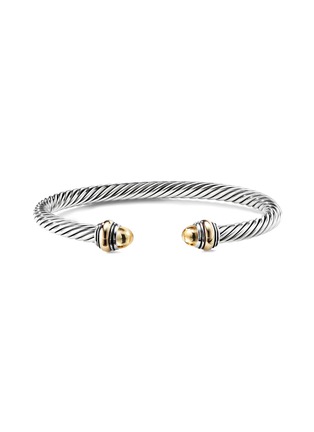 Detail View - Click To Enlarge - DAVID YURMAN - ‘Cable’ 14k gold sterling silver small cuff