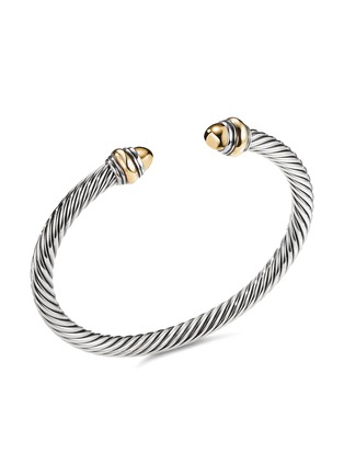 Main View - Click To Enlarge - DAVID YURMAN - ‘Cable’ 14k gold sterling silver small cuff