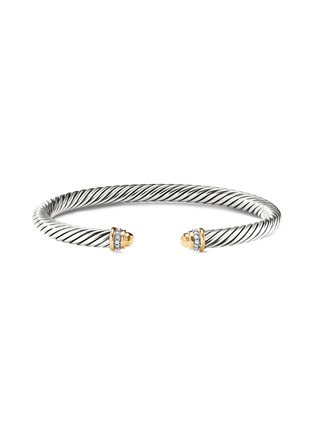 Detail View - Click To Enlarge - DAVID YURMAN - ‘Cable Classics’ 18k gold sterling silver diamond cuff