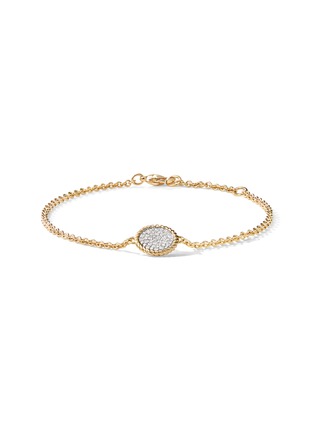 Detail View - Click To Enlarge - DAVID YURMAN - ‘Cable Collectibles’ diamond 18k gold charm bracelet